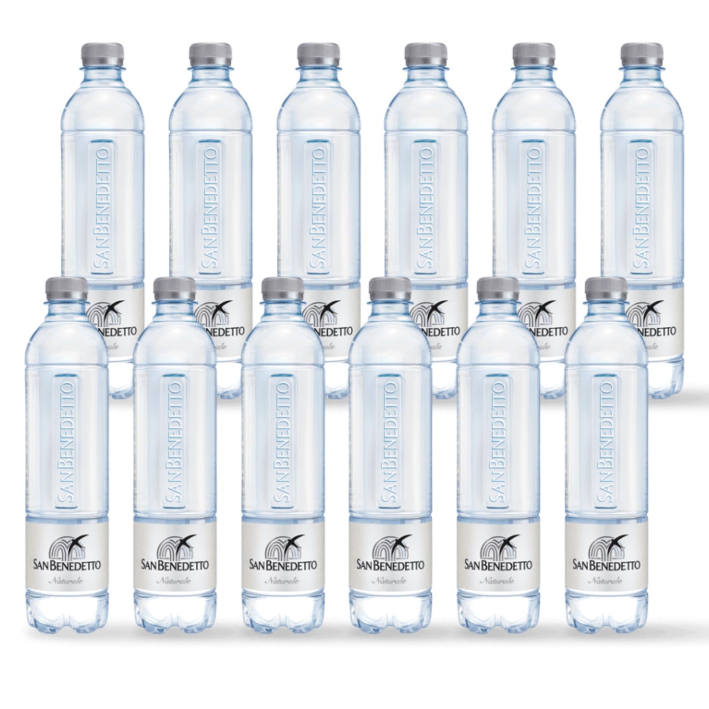 Acqua San Benedetto Mini Tower Naturale 50cl x 24 | Acqua Minerale Naturale Mini Tower Icon Fonte Benedicta | Confezione da 24 Bottiglie di PET da 500ml