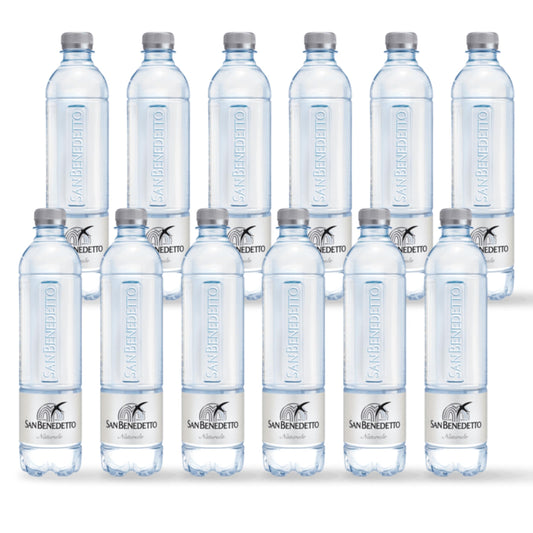 Acqua San Benedetto Mini Tower Naturale 50cl x 24 | Acqua Minerale Naturale Mini Tower Icon Fonte Benedicta | Confezione da 24 Bottiglie di PET da 500ml
