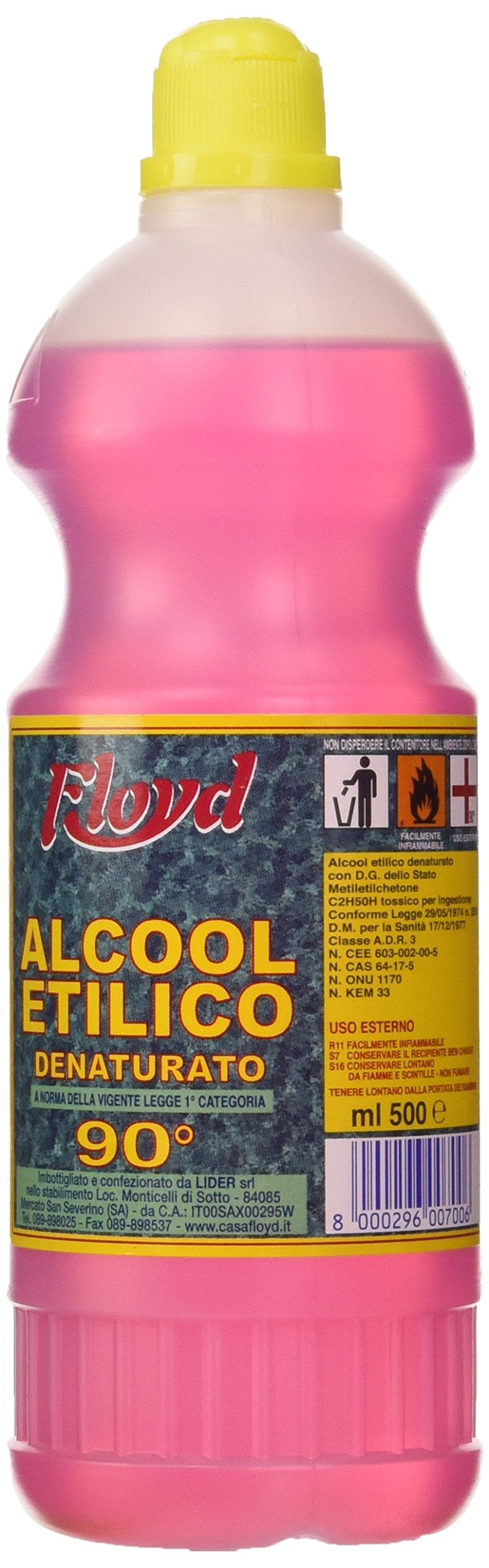 Lider Floyd Alcool Etilico Denaturato Ml.500, 6000 millilitro, 1