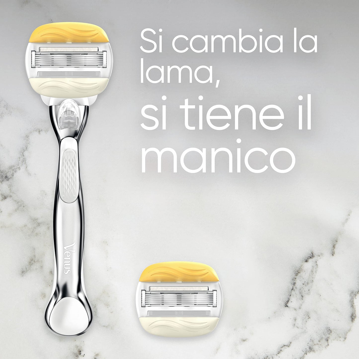 Gillette Venus Comfortglide RASOIO DONNA Cocco Plus Olaz, 2 LAMETTE DONNA RICAMBIO (da 5 Lame) e 1 Manico, per una Rasatura Liscia e Profonda, Skin Cushion con Idratante Olaz, idea regalo