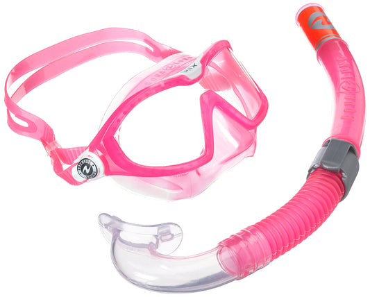 Aqua Lung Sport Combinato Reef 2DX Snorkel Set Junior - Rosa, 1 Taglia