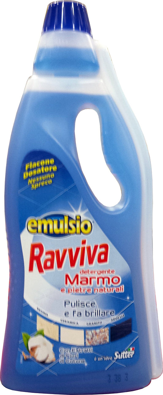 12 x EMULSIO Lavapavimenti Per Marmo Fiori Di Cotone 750 Ml