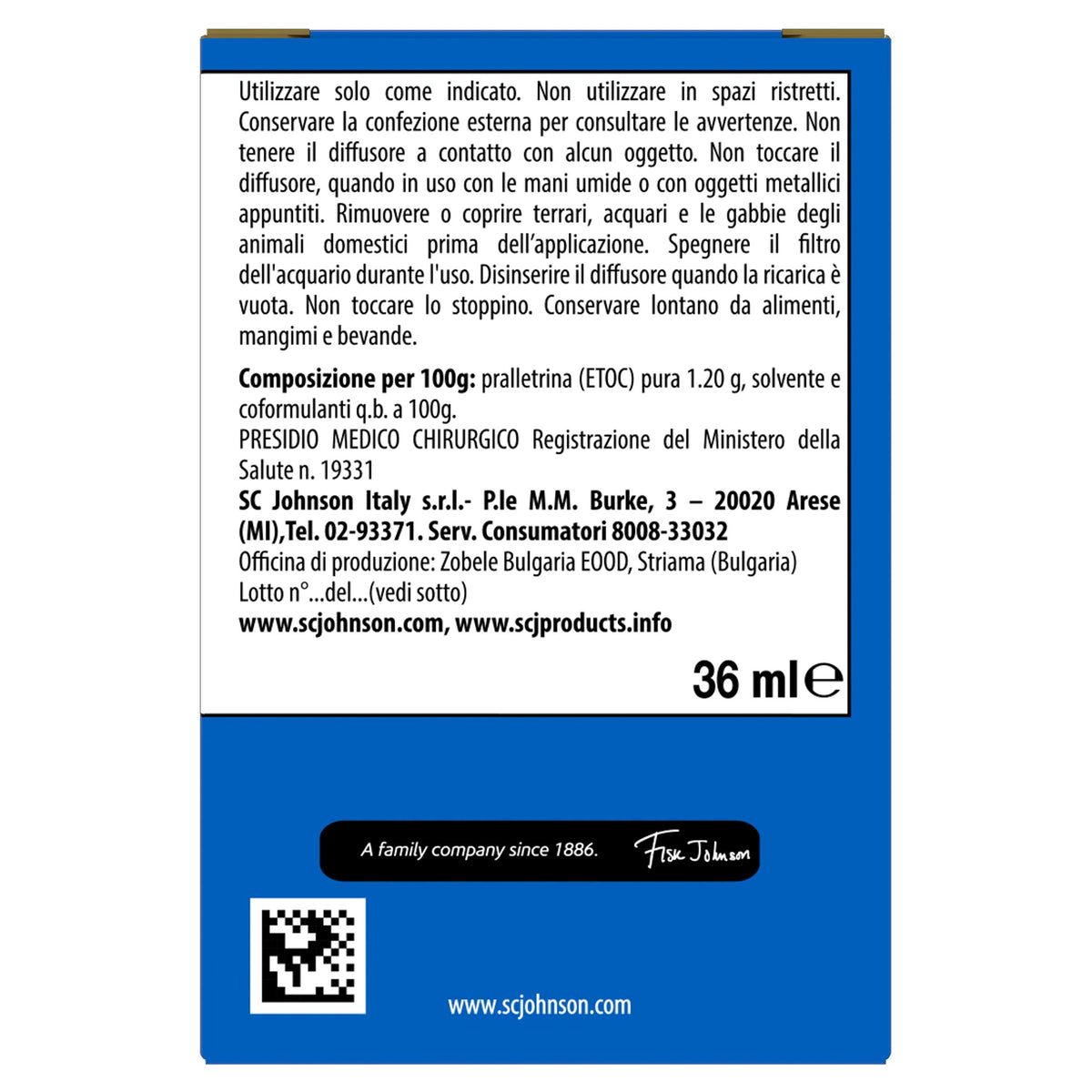 Raid Liquido Elettrico Ricarica, Antizanzare Comuni e Tigre, Inodore, 1 Confezione Da 1 Ricarica da 36ml, 60 Notti