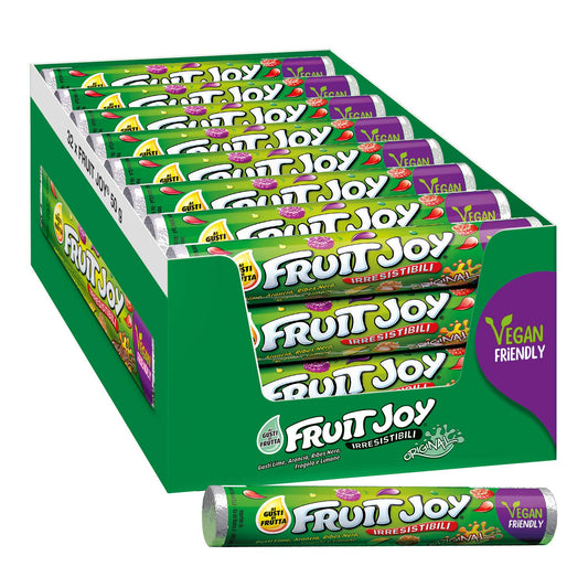Nestlé Fruit Joy ORIGINAL Caramelle Gommose Vegan Friendly ai Gusti Frutta, 32 Tubi