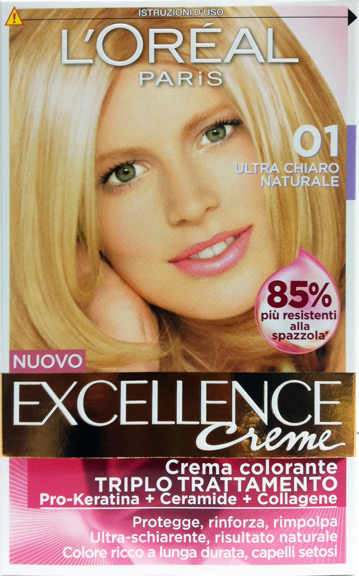 EXCELLENCE Crema Colorante Biondo U.Chiaro Natur.01 40 Ml