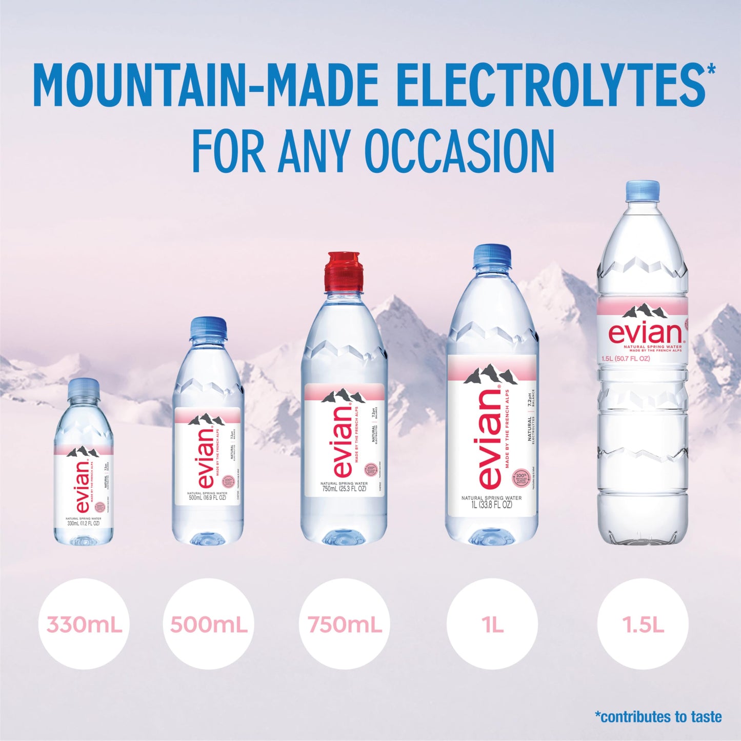Evian - Acqua di sorgente naturale (una confezione da 12 bottiglie singole, ogni bottiglia è 1 litro) acqua di sorgente filtrata naturalmente in bottiglie grandi