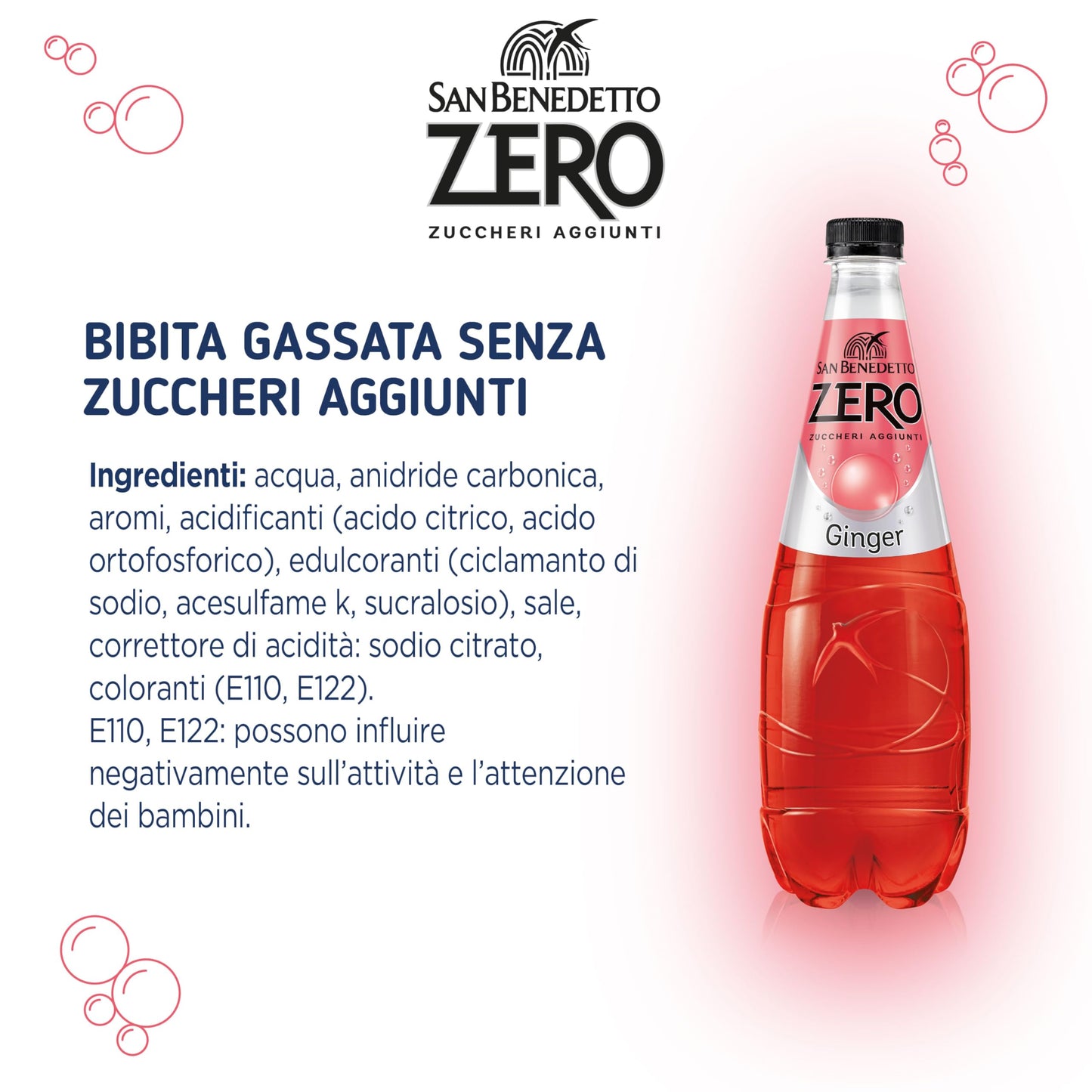San Benedetto DRINK_FLAVORED Ginger 750 ml (Confezione da 6)