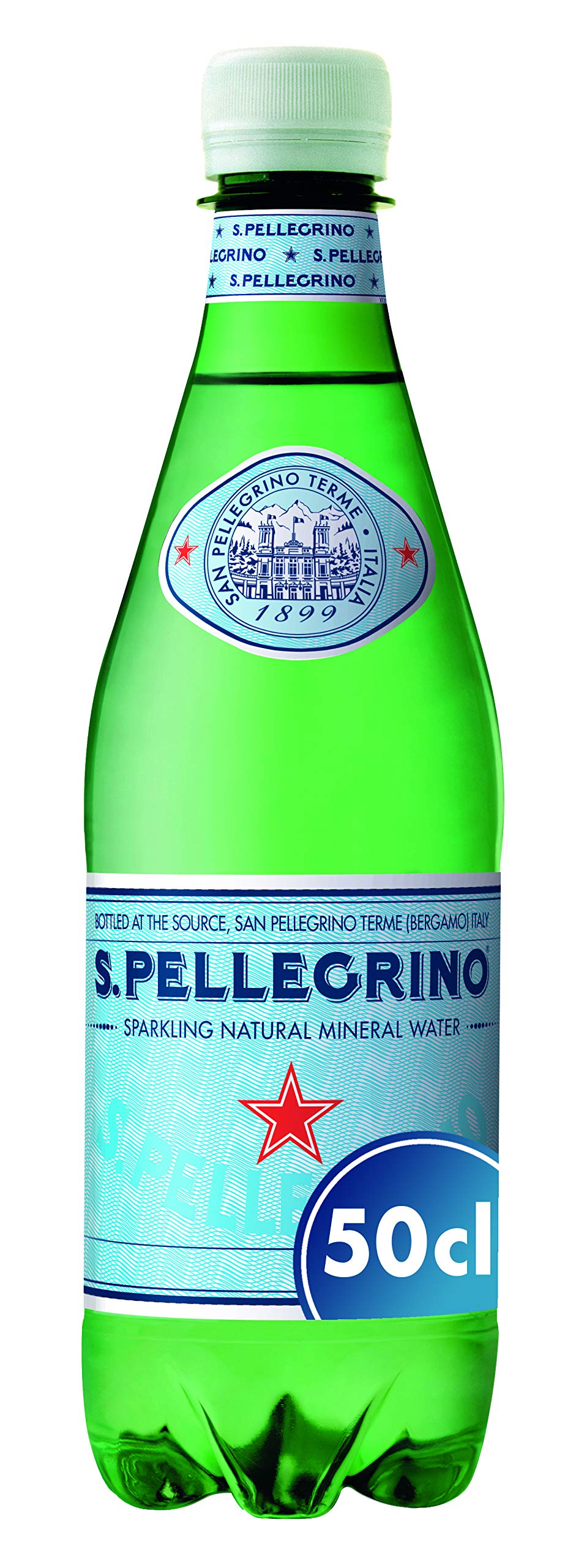 S. Pellegrino Acqua Minerale Naturale con Gas 4 Confezioni da 6 x 50 cl, 24 Bottiglie