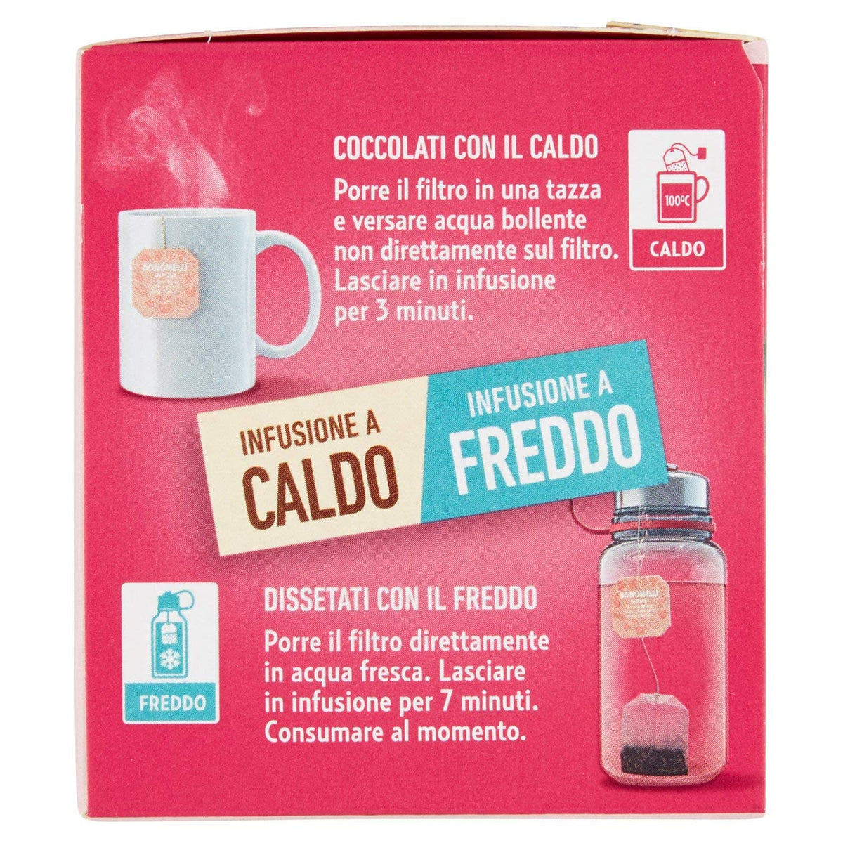 Bonomelli Infusi Fruttosi 100% Naturali Collection, 20 x 40g