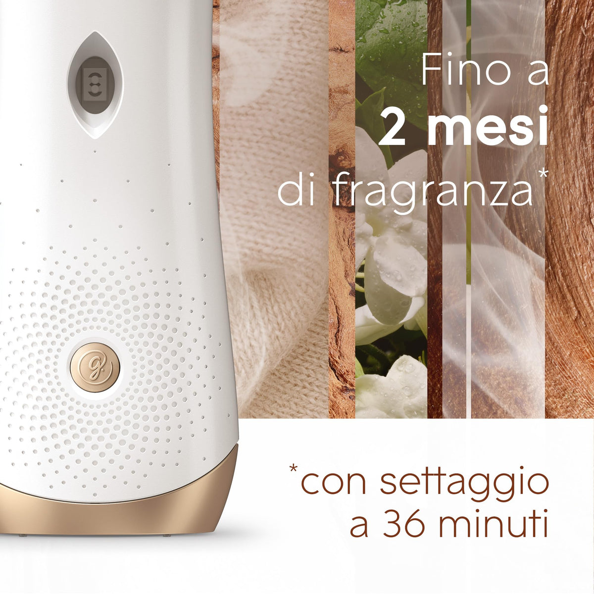 Glade Automatic Spray, Profumatore per Ambienti Base con Ricarica, Fragranza Sandalo di Bali e Gelsomino, Confezione da 1 Diffusore e 1 Ricarica 269 ml
