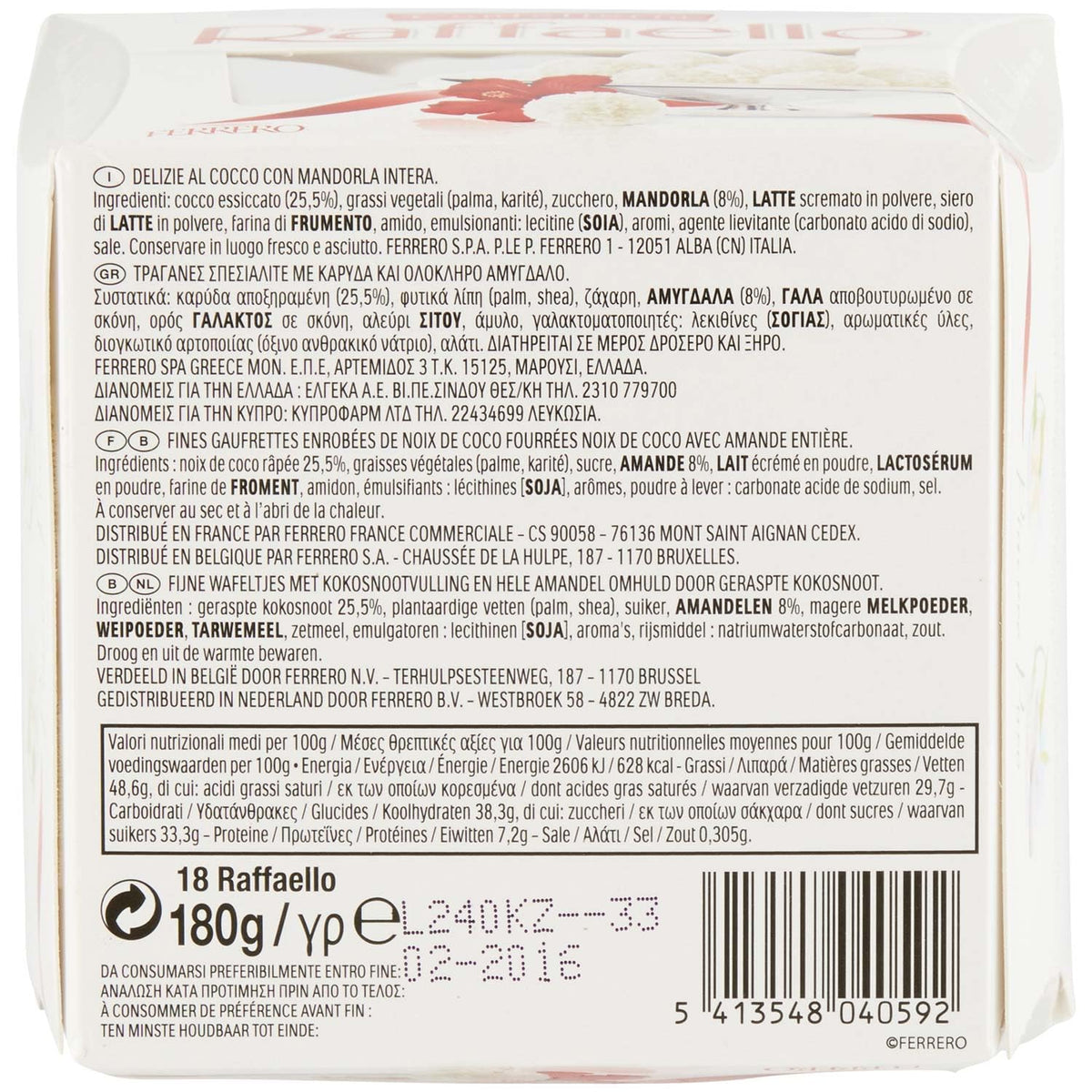 Raffaello Cioccolatini Coco, 180g