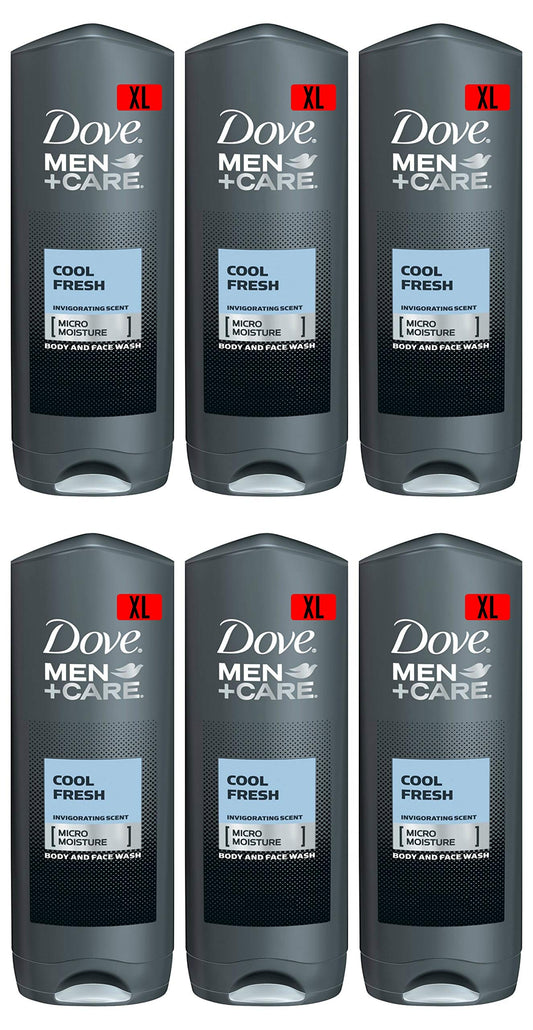 Dove, Men Plus Care Cool Fresh, bagnodoccia, confezione da 6 (6 x 0,4 l)