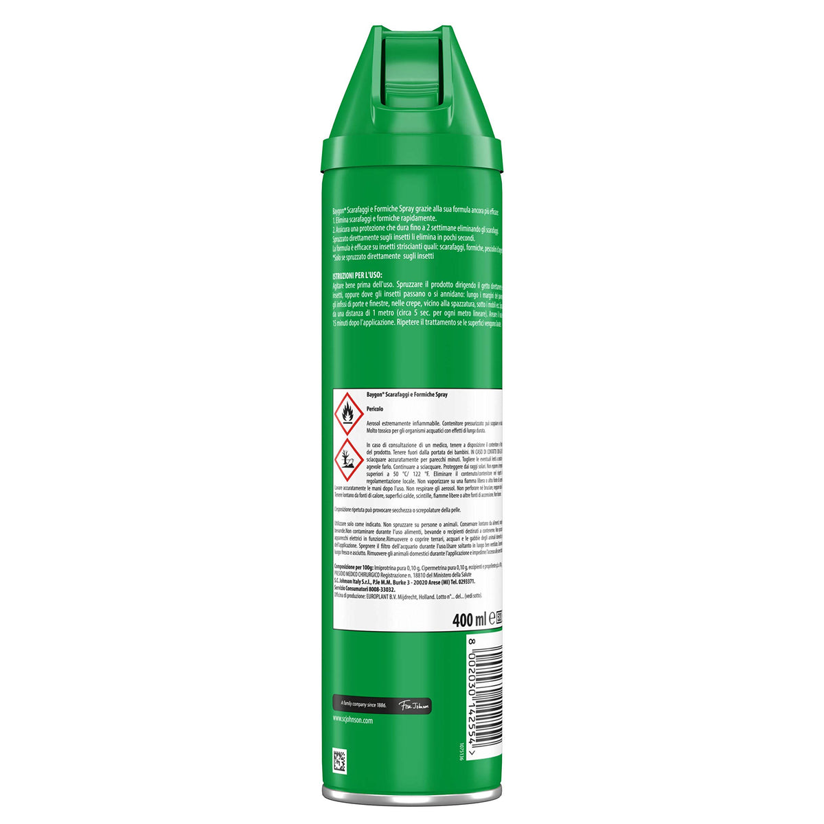 Baygon Scarafaggi & Formiche Spray - 1 Confezione - 400 ml