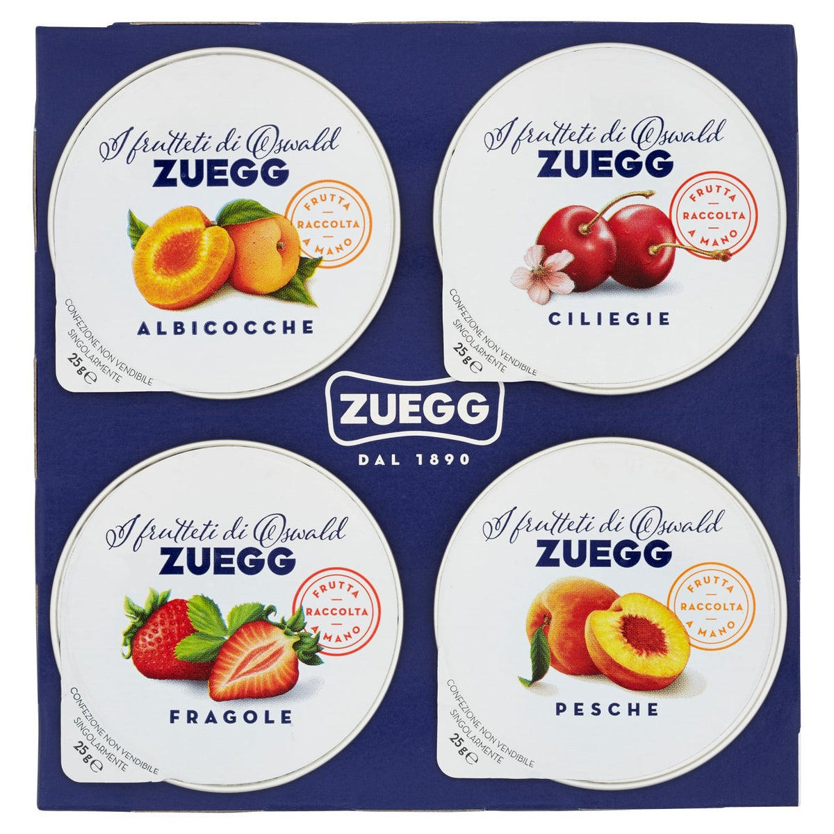 Zuegg Monoporzioni Assortite - 21 confezioni da 4 pezzi da 25 g [84 pezzi, 2100 g]