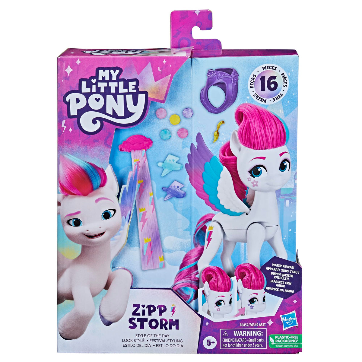 My Little Pony Zipp Storm Look alla moda, statuetta alla moda con accessori
