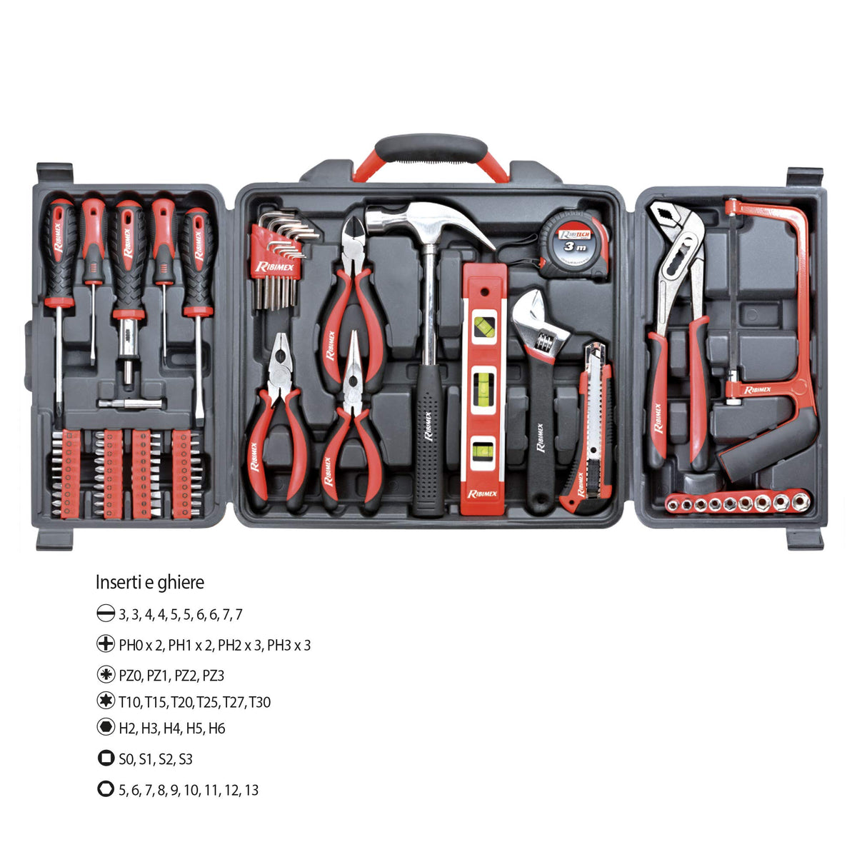 Ribimex - PRKOUT76/M - Valigetta utensili 76 pezzi