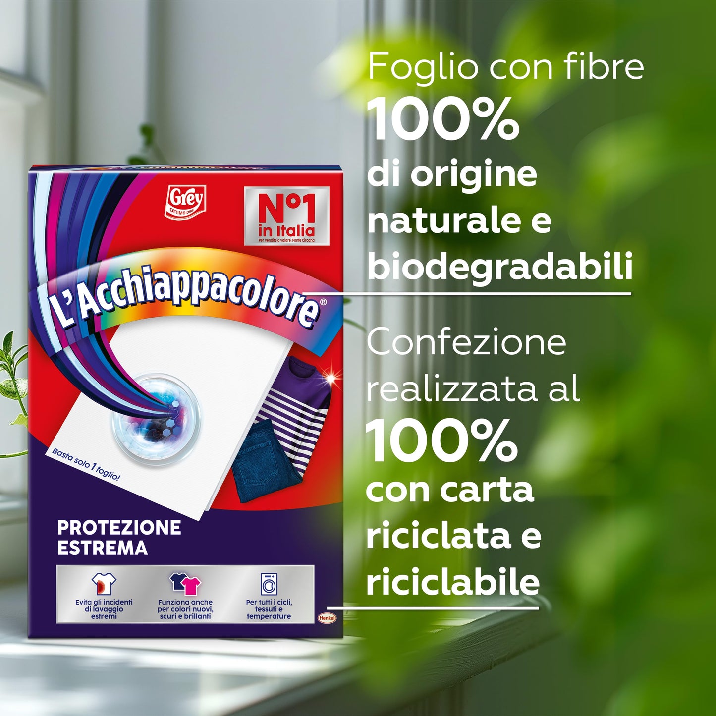 Grey L'Acchiappacolore Protezione Estrema, Fogli Cattura Colore, Fogli Proteggi Colore, Fogli XXL, Confezione da 18 fogli