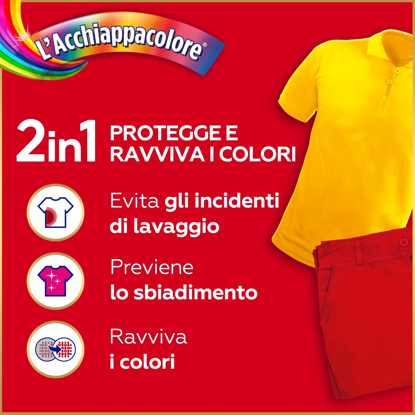 Grey L'Acchiappacolore 2in1 Protegge e Ravviva i Colori, Fogli Cattura Colore e Proteggi Colore, Confezione da 18 fogli