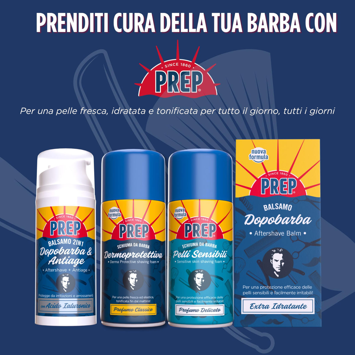 Prep Schiuma da Barba Pelli Sensibili per Pelli Sensibili e Facilmente Irritabili, 300ml