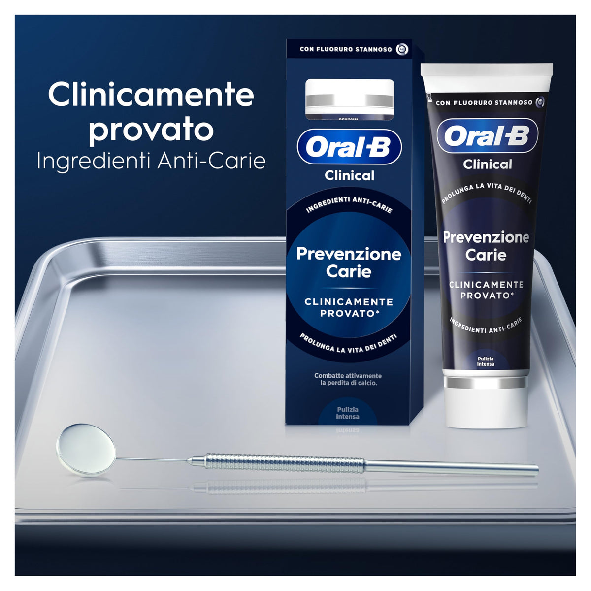 Oral-B Dentifricio Clinical Prevenzione Carie Pulizia Intensa 75 ml. 1 Dentifricio