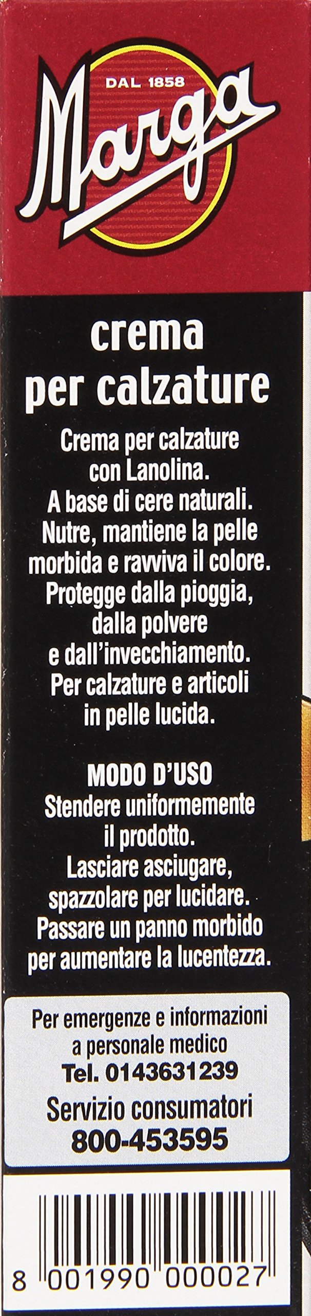 Marga Crema per Calzature Nera - 50 ml
