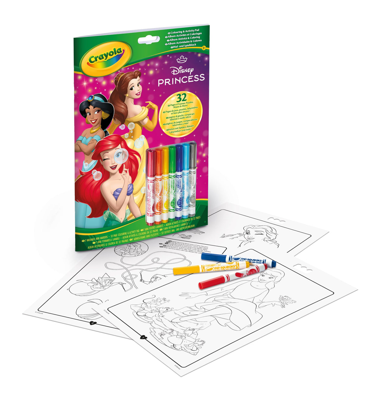 CRAYOLA - Album attività & Coloring Spidey, 32 Pagine da Colorare e 7 Mini Pennarelli Lavabili