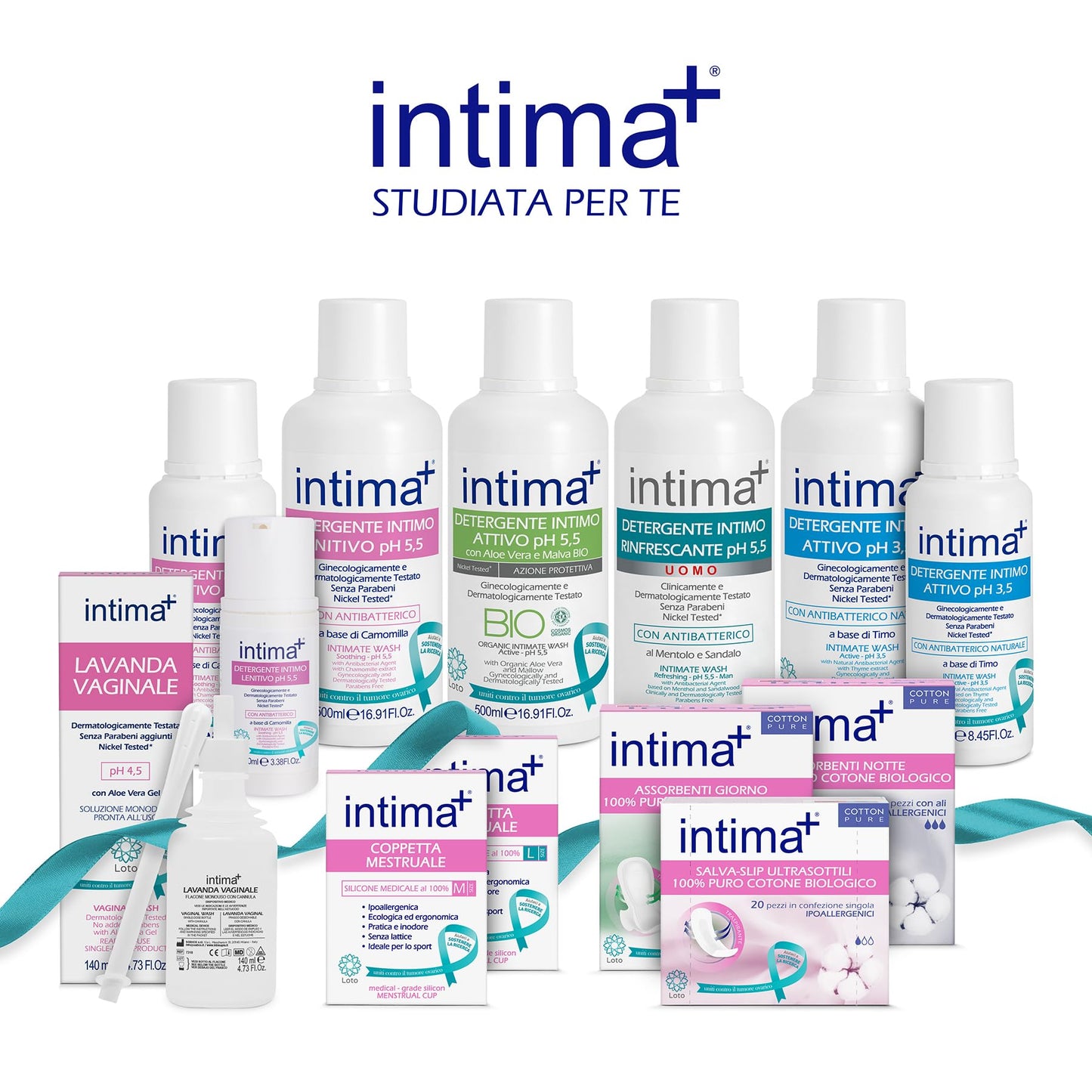 Intima+ I Lavanda Vaginale con Tea Tree Oil e Aloe Vera Gel, pH 4.5, Soluzione Monodose Pronta all'Uso, 140ml