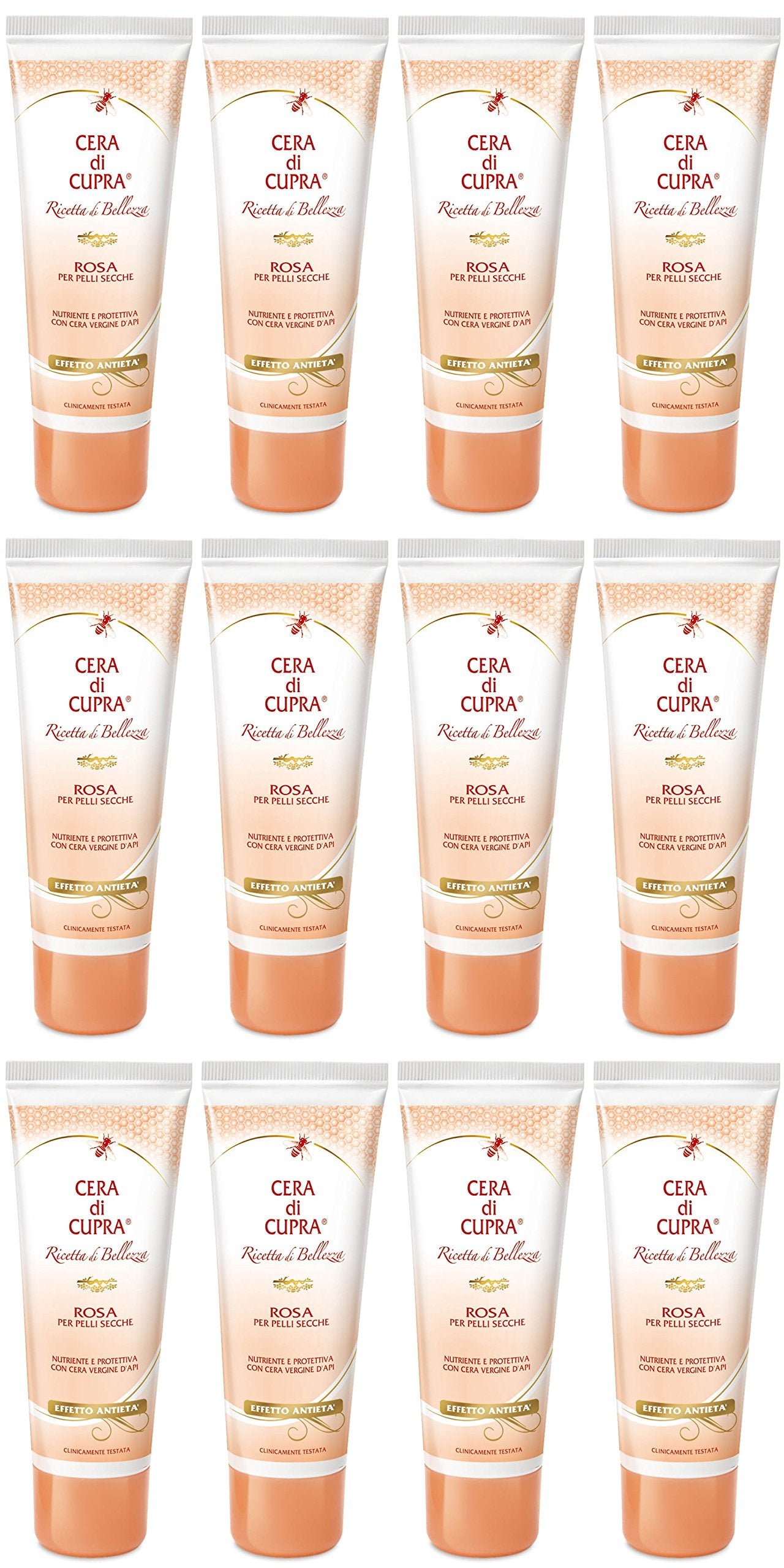 Set 12 CUPRA Crema Tubo Rosa Pelli Secche 75 Ml Cura Del Viso