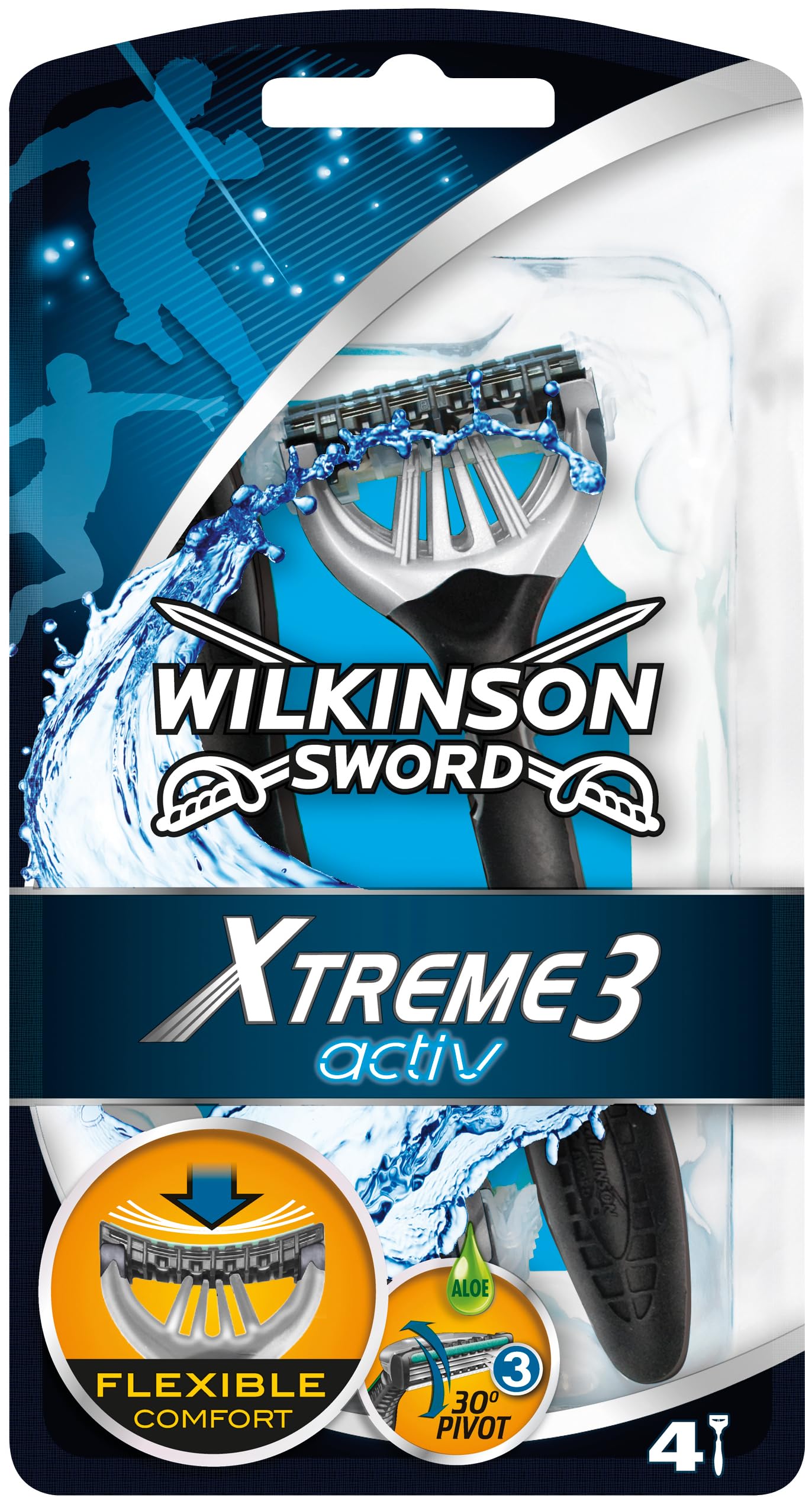 10 x WILKINSON Rasoio Usa&Getta Xtreme 3 Activ 6 Pezzi