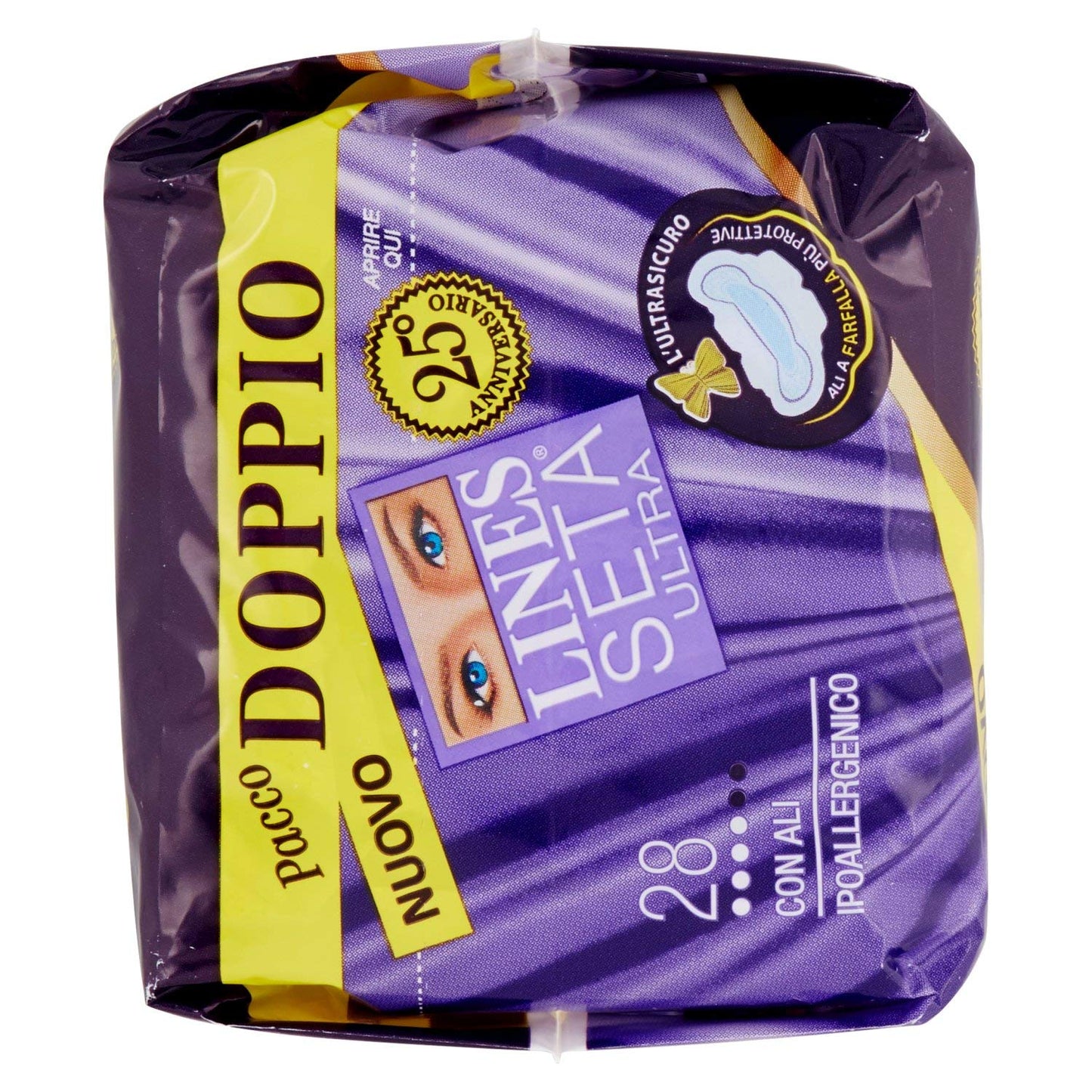 Lines Seta, Assorbenti Ultra con Ali - 28 Pezzi