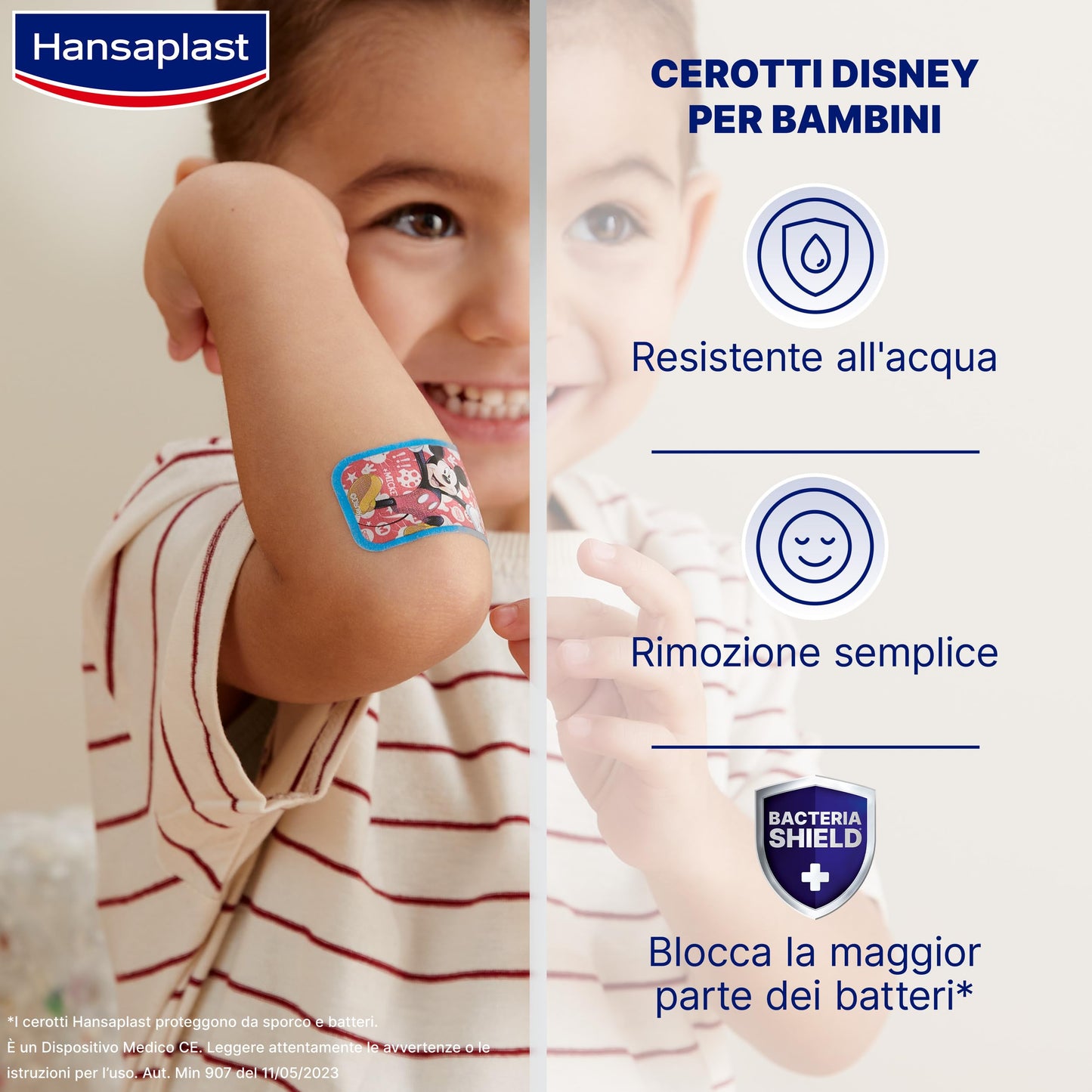 Hansaplast Cerotti Kids Disney Mickey Mouse & Friends, Cerotti per Bambini, con 20 disegni diversi 10 Confezioni da 20 Pezzi