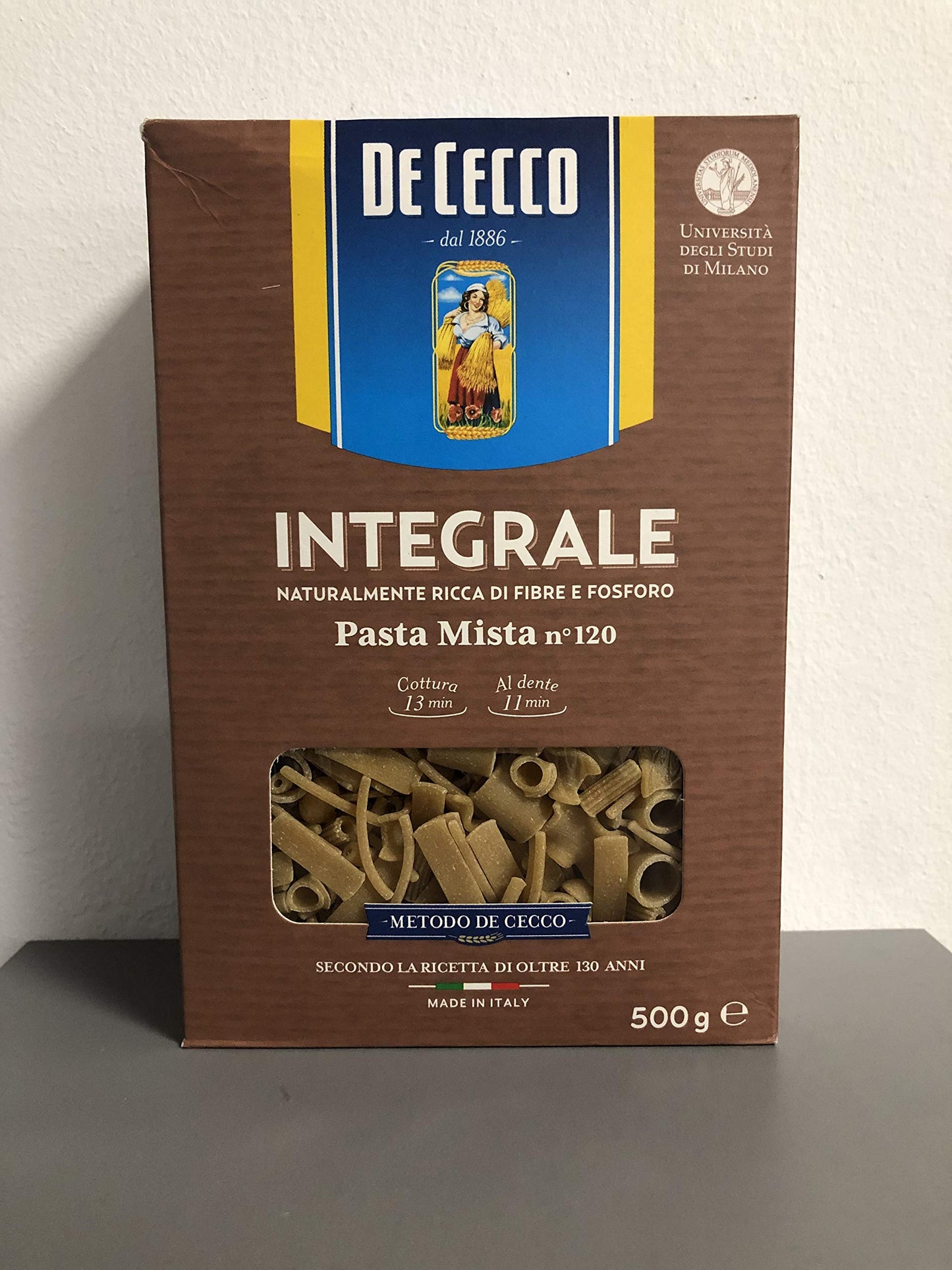 De Cecco 147709 Pasta Mista Integrale N°120, 500 Gr