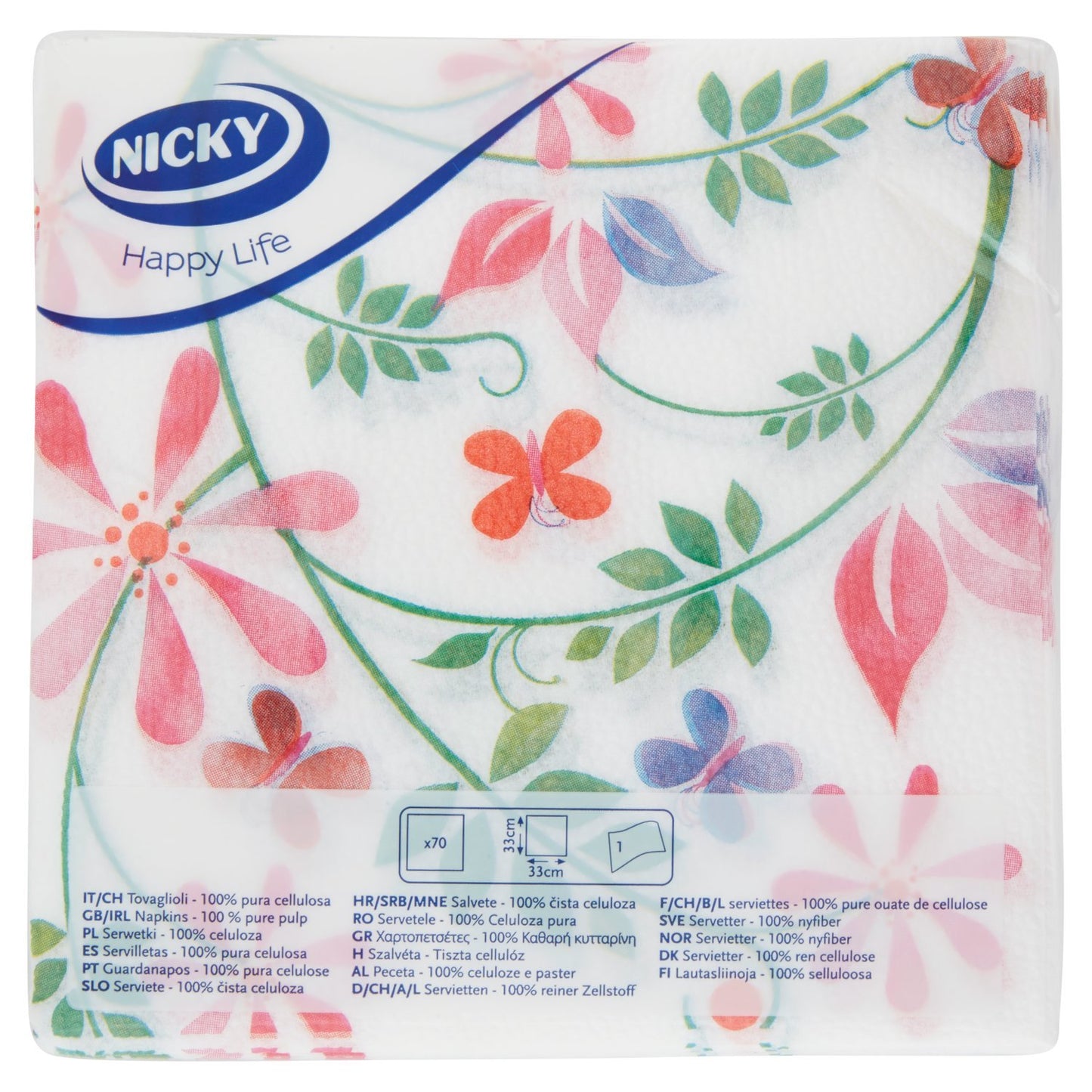 Nicky Tovaglioli Carta - 10 Confezioni da 70 pezzi