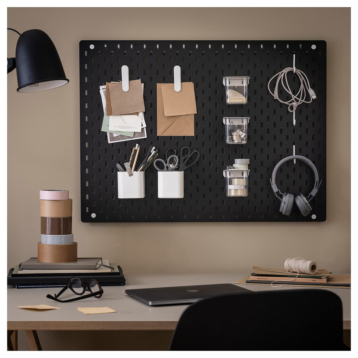 Ikea SKÅDIS pegboard, 76 x 56 cm, Nero