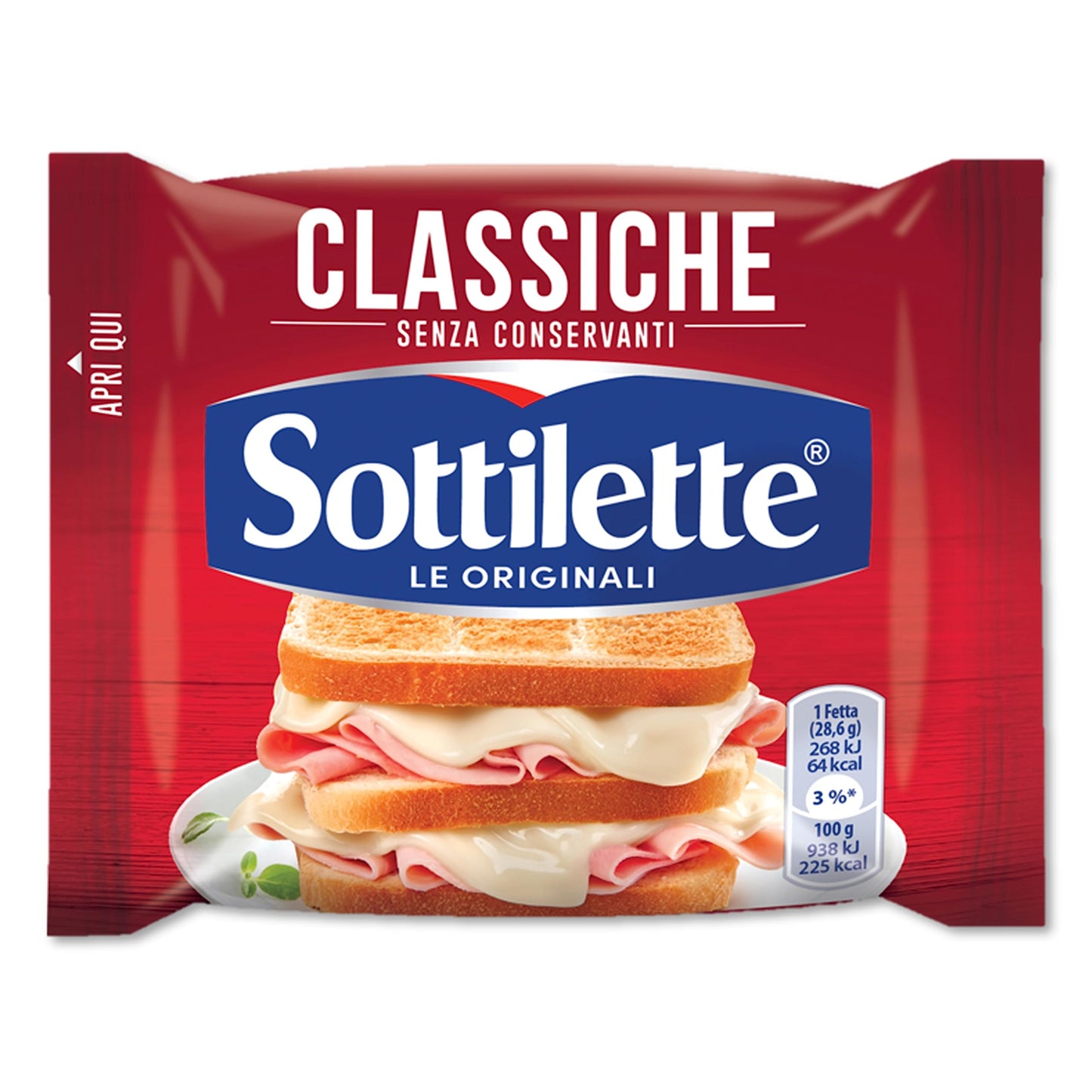 Sottilette Classiche Le Originali, Formaggio Fuso a Fette, 200g