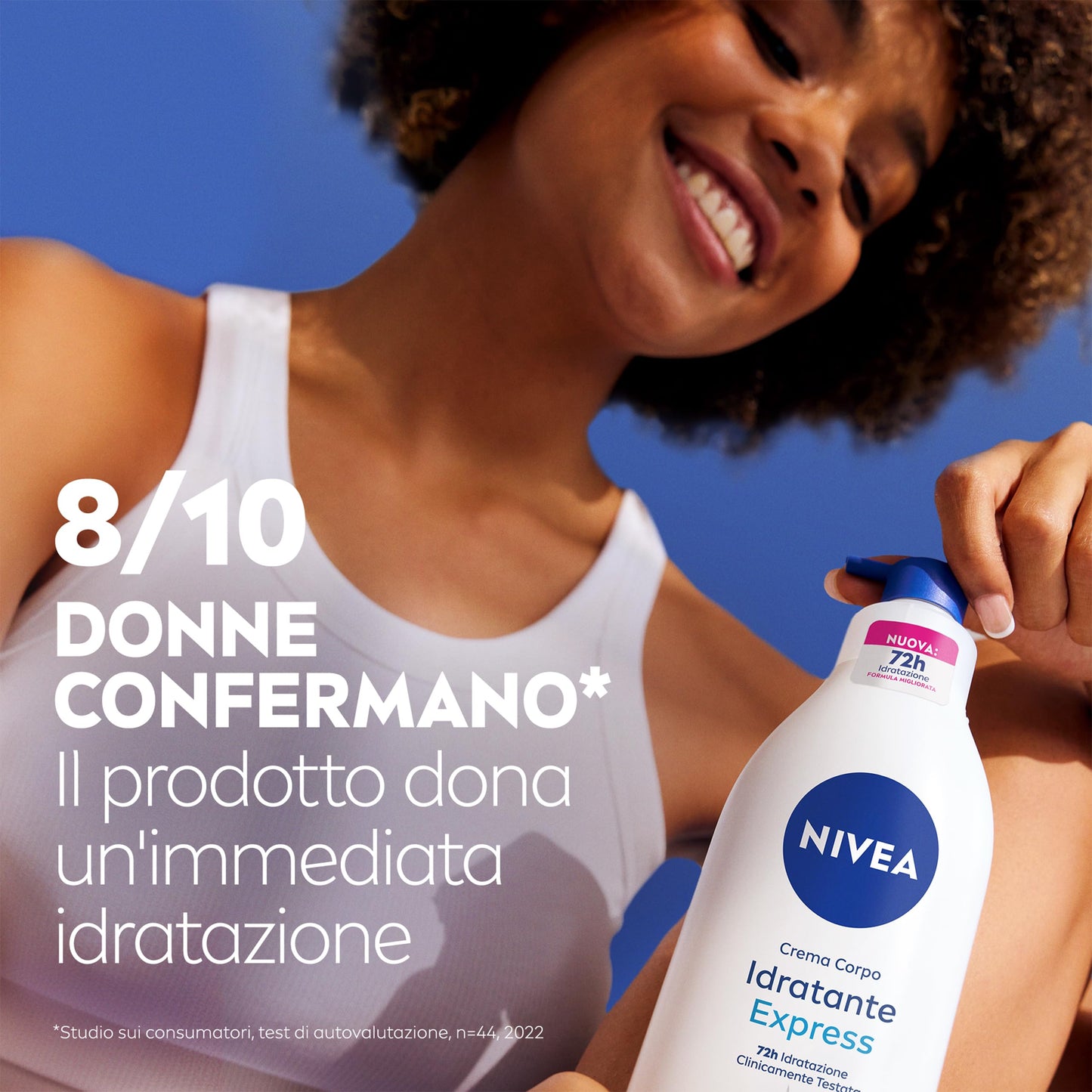 NIVEA Crema Corpo Idratante Express 500 ml, Crema idratante corpo 72h arricchita con Acido Ialuronico Puro, Minerali Marini e Siero Nutrimento Intenso, Crema corpo idratante pelle secca o normale