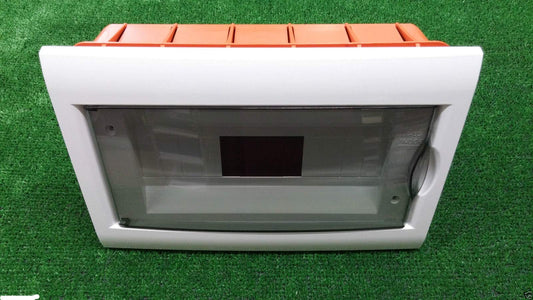 FAEG Centralino da incasso 8 moduli con portello fumè IP40 Bianco