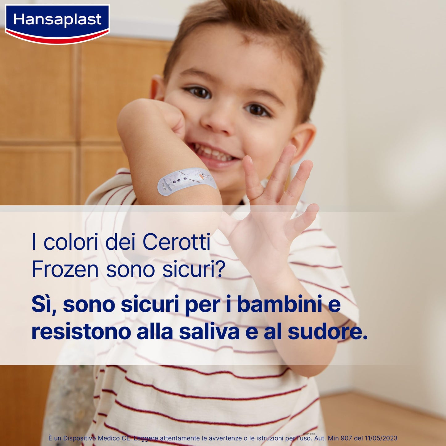 Hansaplast Cerotti FROZEN 2, Cerotti bambini con Anna, Elsa e Olaf, Cerotti impermeabili delicati sulla pelle e facili da rimuovere, 1 confezione da 20 pezzi in 2 formati