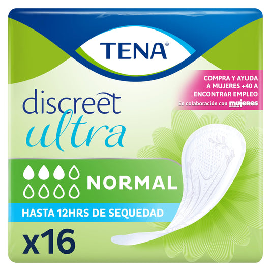 Tena Discreet Ultra Normal Assorbenti Esterni, 16 Pezzi