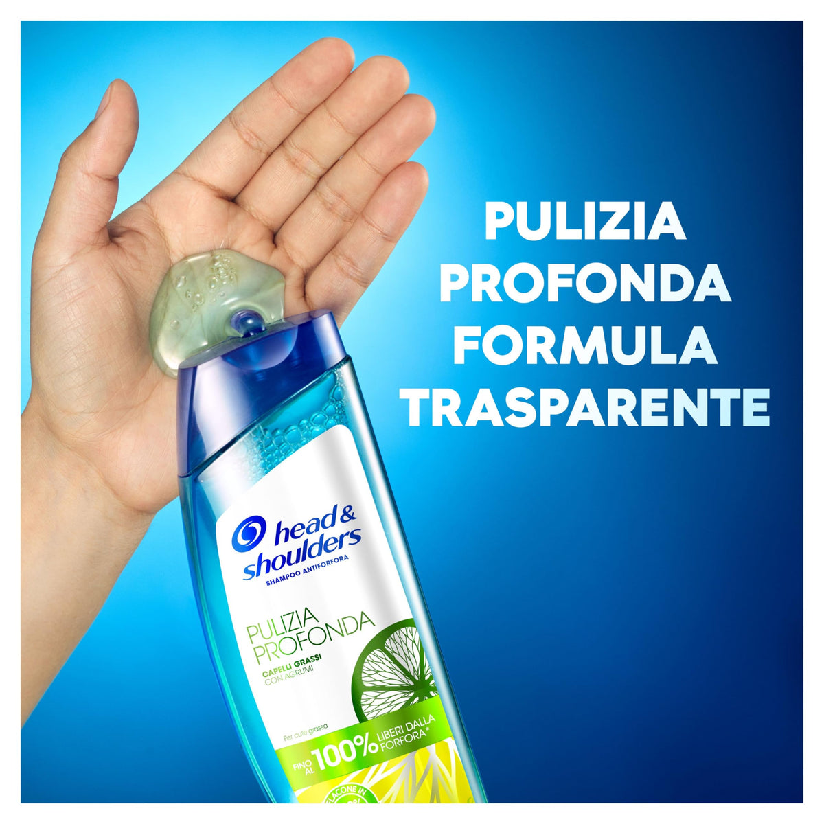 Head & Shoulders Pulizia Profonda Capelli Grassi, Contro La Forfora, Con Agrumi, Senza Siliconi, Per Capelli Fino Al 100% Liberi Dalla Forfora, 250 ml