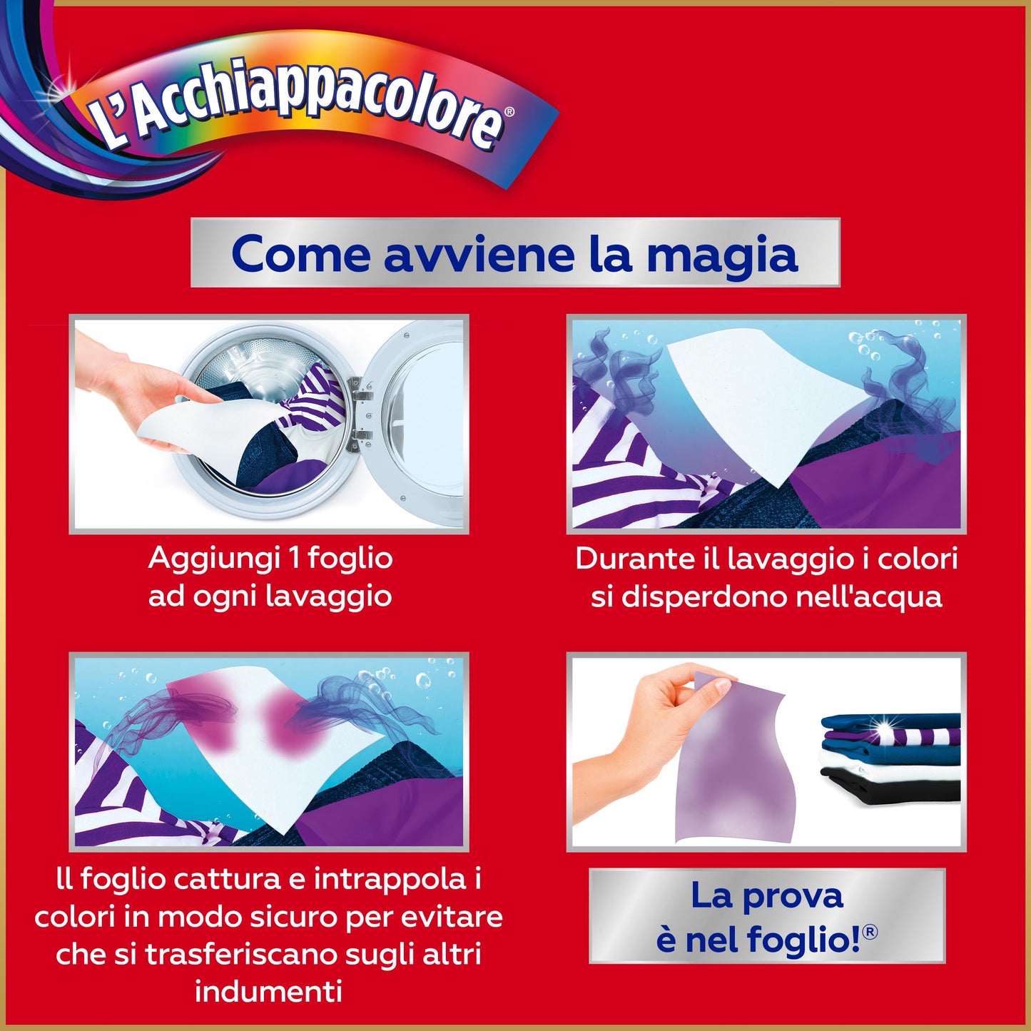 Grey L'Acchiappacolore Protezione Estrema, Fogli Cattura Colore, Fogli Proteggi Colore, Fogli XXL, Confezione da 18 fogli