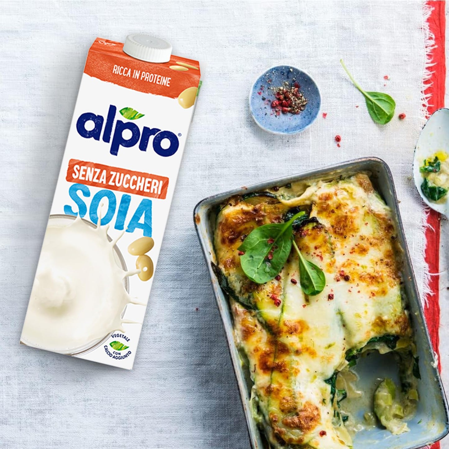 ALPRO SENZA ZUCCHERI, Bevanda alla SOIA, 8 confezioni da 1 Litro