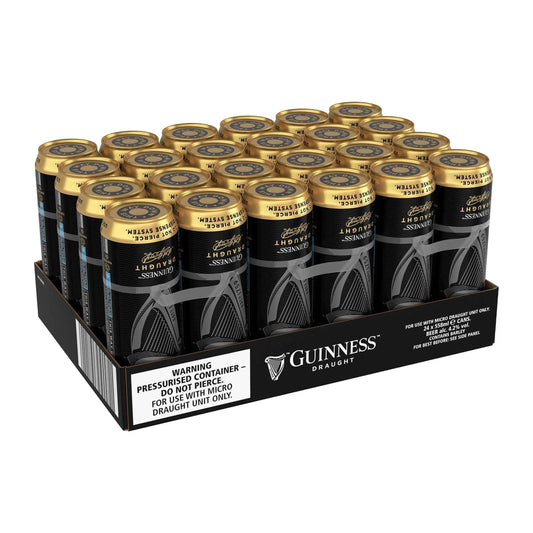 Birra Guinness Draught Original in Lattina per Spillatore Guinness | Spillatore Non Incluso | Confezione da 24 Lattine da 558ml