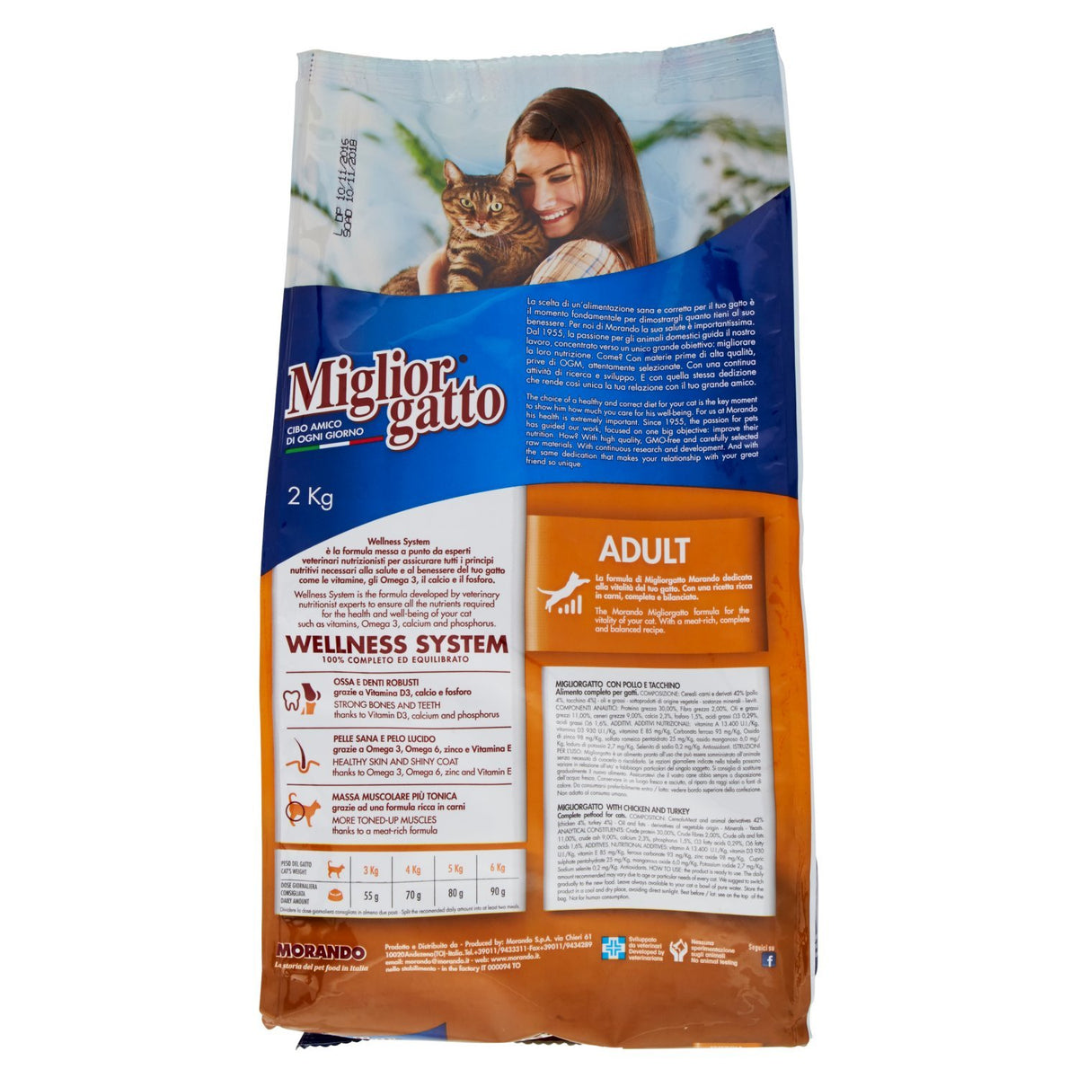 Migliorgatto Morando Pollo Tacchino e Verdure - 2 kg