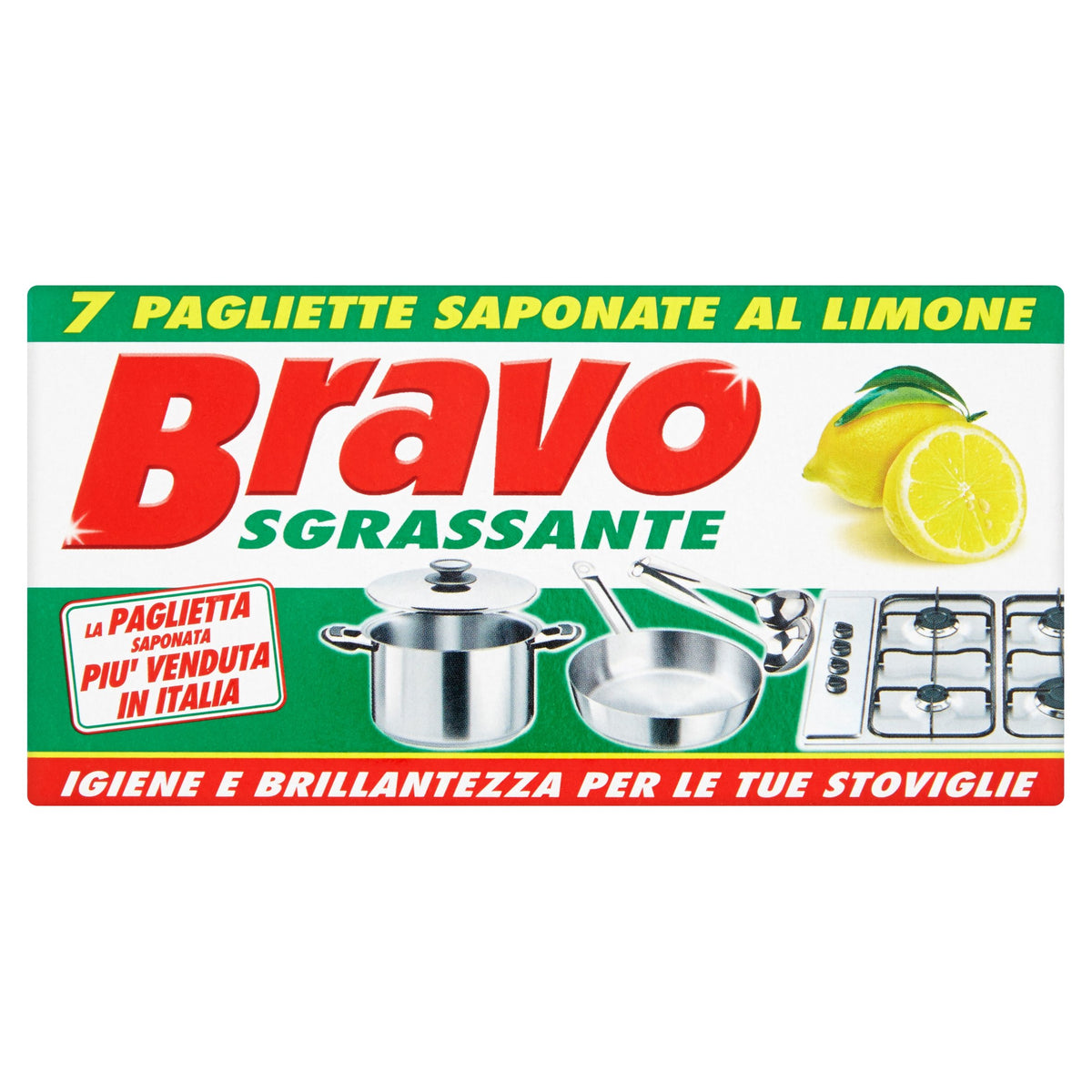 Bravo Pagliette Sgrassante - 1 Pacco da 30 x 7 - Totale: 210