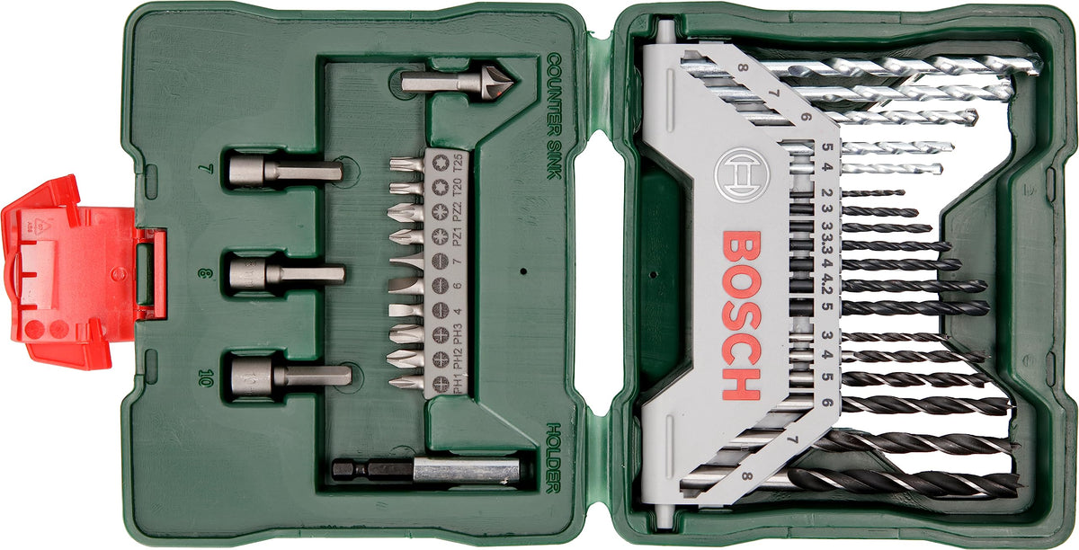 Bosch X-Line Set Misto Avvitamento e Foratura, 33 Pezzi