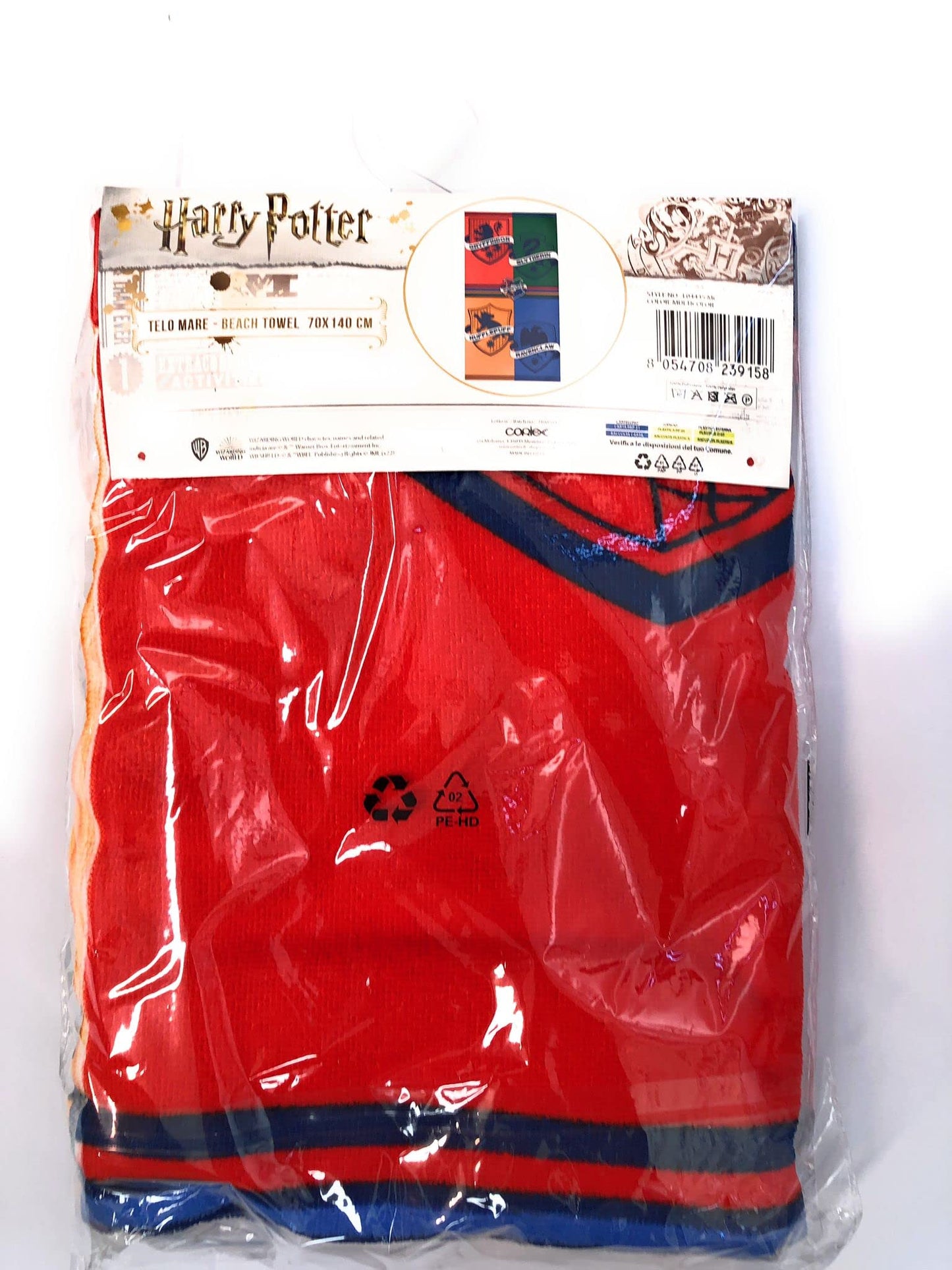 Telo Mare - Asciugamano licenziato Harry Potter - Gryffindor - mufflepuff - Ravenclaw - Slytnerin - misure 140 x 70 cm