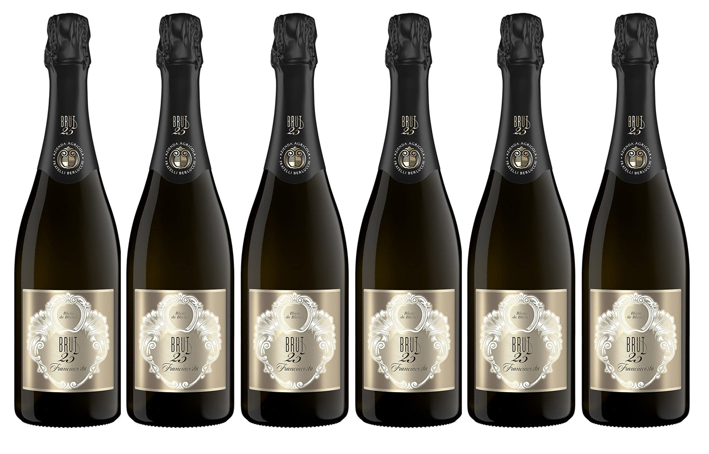 FRATELLI BERLUCCHI BRUT 25 BLANC DE BLANCS FRANCIACORTA [ 6 Bottiglie x 750mℓ ]