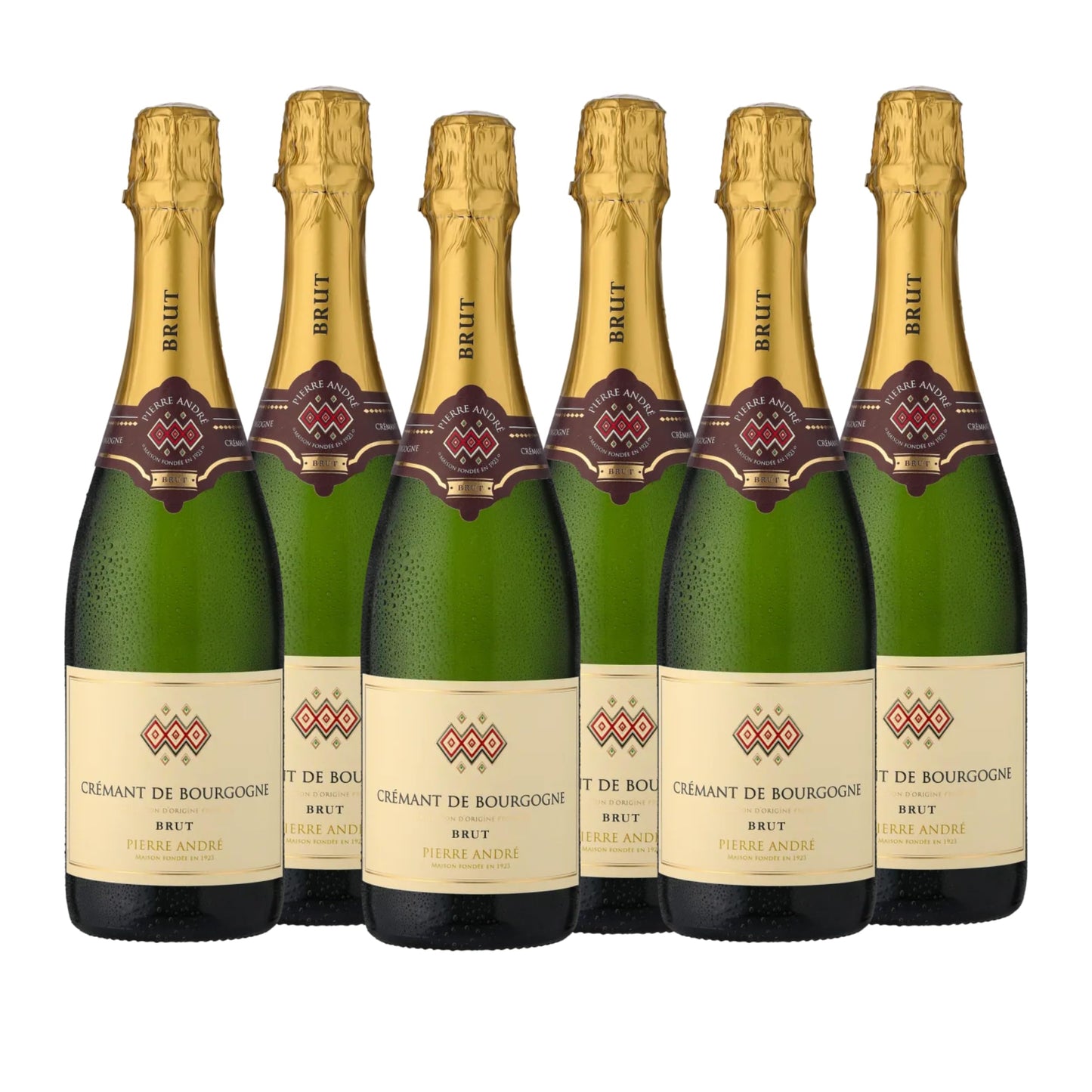 Champagne Brut Pierre André Cremant De Bourgogne Blanc | Champagne Francese Brut | Confezione da 6 Bottiglie da 750ml