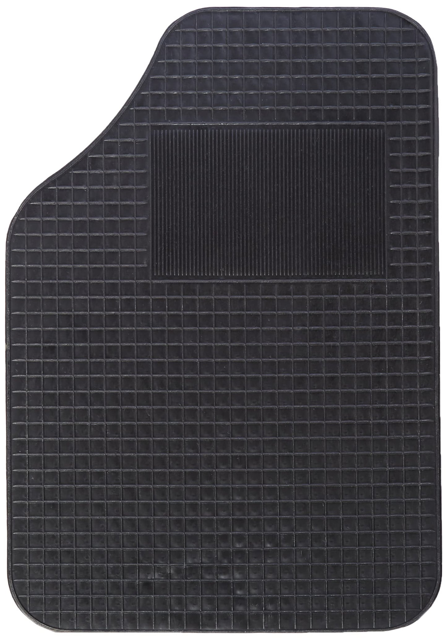 Bottari 14058 Set 4 Tappeti Auto Brooklyn in Gomma Inodore, Antiscivolo, Universali, Nero